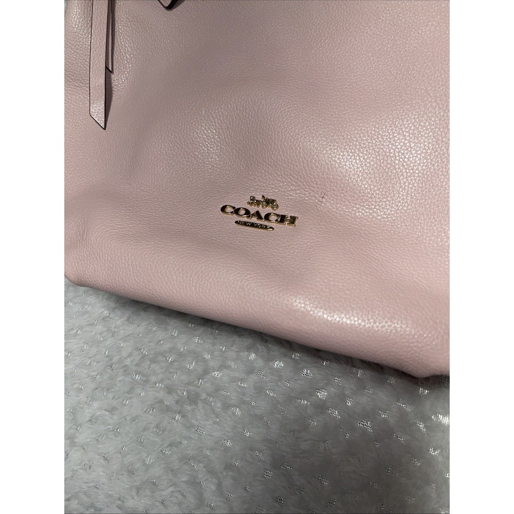 Coach Pebbled Pink Leather Hobo Shoulder Bag - Picture 3 of 14